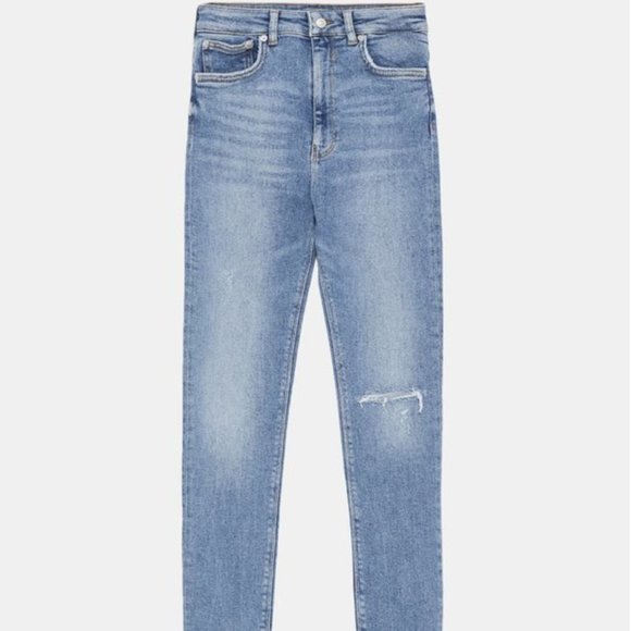 Zara VENICE BLUE ZW PREMIUM '80S HIGH WAIST JEANS Blue-2553/242-NWT - Picture 4 of 11